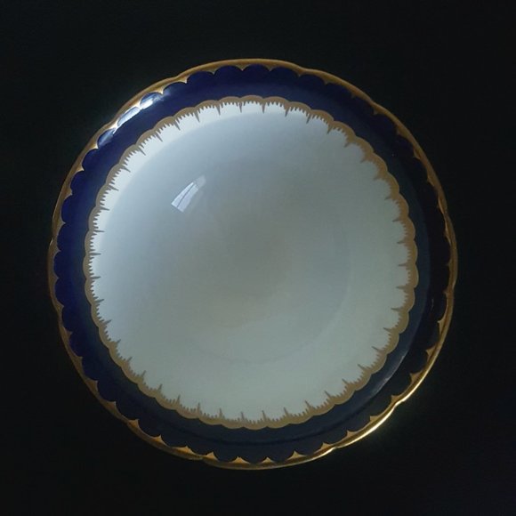 [COALPORT] Cobalt Spearpoint Small Bowl and Pitcher [6143 and 3691] (c. 1920-60) - Picture 8 of 12